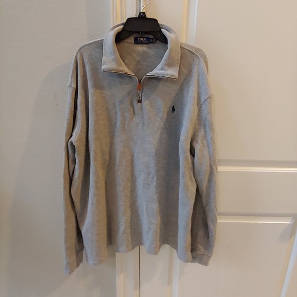 Ralph Lauren Other - Ralph Lauren Polo Sweater Pullover Mens XXL Gray Pony Quarter Zip